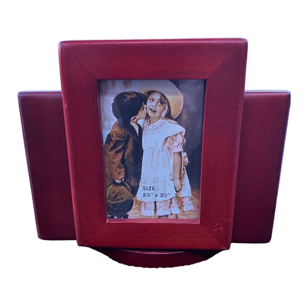‼️LAST CHANCE‼️
Natural Wood Spinning Photo Frame w/ Storage